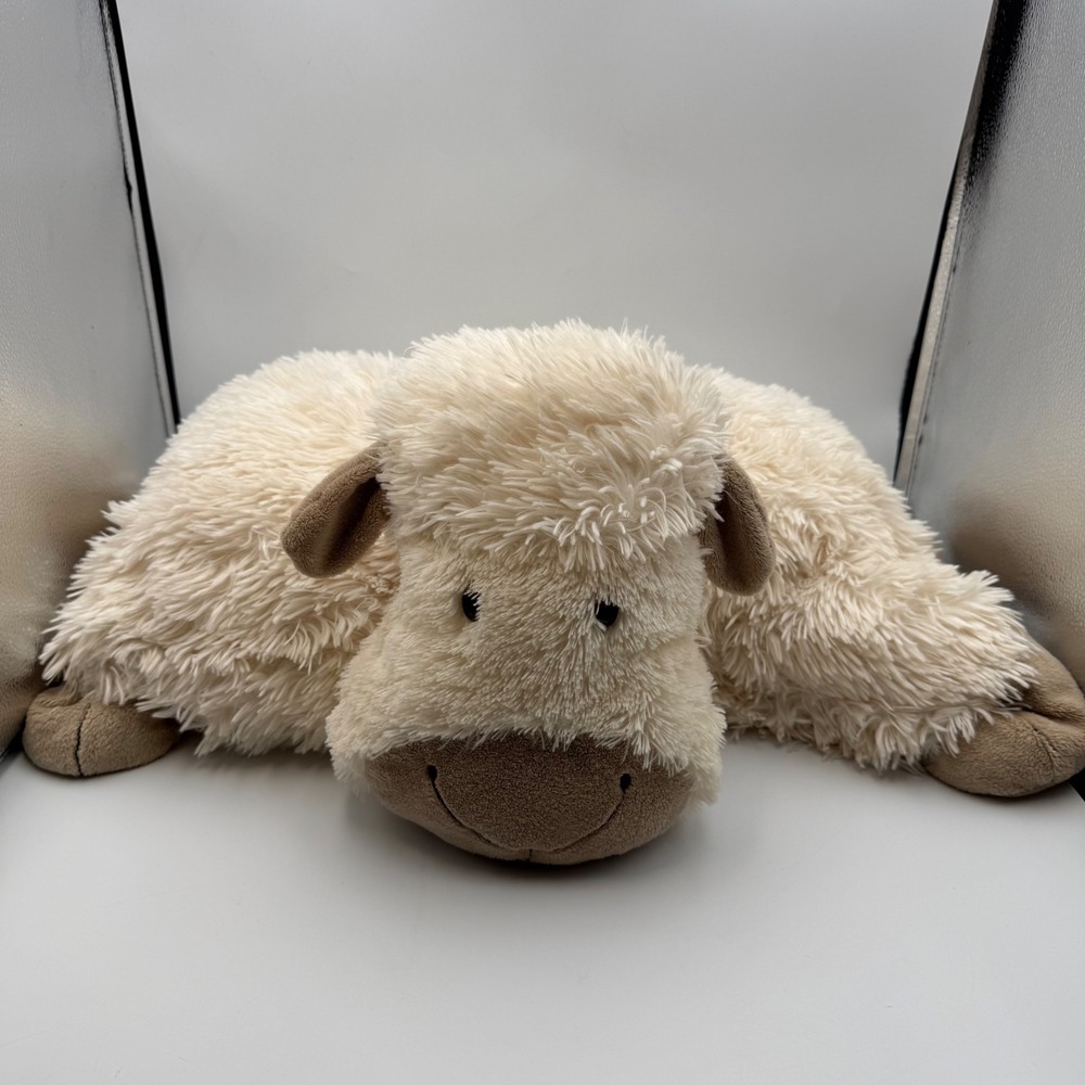 Jellycat London Bibbly Bobbly Sheep Cream Shaggy Plush Stuffed Animal Large 22in